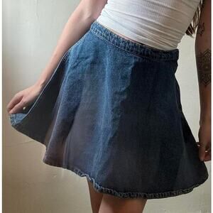 American Apparel Denim Circle Skirt Small Cotton Tumblr Skater Girl